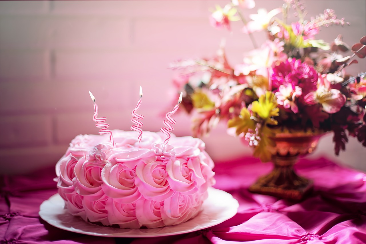 cake, flower background, candles-2338813.jpg